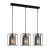 ITALUX loft függeszték kalula  fekete füstös itxpnd-78901-3-bk+sg