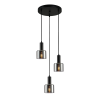 ITALUX modern függeszték santia  fekete füstös itxpnd-65342-3a-bksg