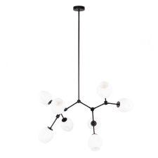 ITALUX modern mennyezeti lámpa ferral fekete itxpnd-75075-8-bk-wg világítás