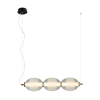 ITALUX Rinot  fehér-füstszínű LED függesztett lámpa (IT-PND-45372-3-WH-CL) LED 1 izzós IP20