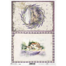 ITD Collection Rizspapír A4 - Levendulamezők dekorációs kellék