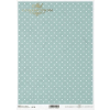ITD Collection Rizspapír A4 - Pöttyös háttér - türkiz