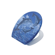 Ivanicplast Blue Ice M antibakteriális duroplast WC ülőke fürdőkellék