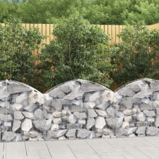  Íves horganyzott vas gabion kosár 100x30x60/80 cm kerti tárolás