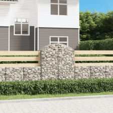  íves horganyzott vas gabion kosár 100x50x120/140 cm kerti tárolás