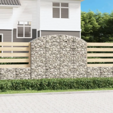  íves horganyzott vas gabion kosár 200x50x160/180 cm kerti tárolás
