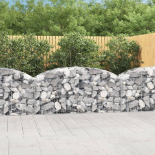  íves horganyzott vas gabion kosár 200x50x80/100 cm kerti tárolás