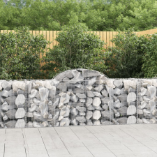  íves horganyzott vas gabion kosár 200x50x80/100 cm bútor
