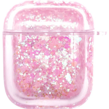 IWILL PC Protective Liquid Floating Glitter Apple Airpods Case Heart Pink fülhallgató, fejhallgató tok