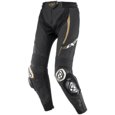 Ixon Vortex 3 női motoros bőrnadrág fekete-fehér-arany motoros nadrág
