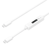 j5create JUCP14-N USB-C apa - USB-C apa Adat és töltő kábel + Teljesítménymérő - Fehér (1.2m)