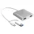 j5create USB 3.1 Type C HDMI Átalakító Fehér-Szürke 20cm JCA365