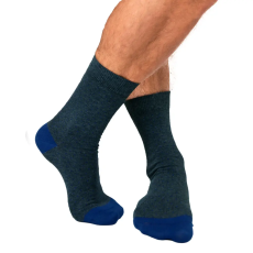J.PRESS aprópöttyös pamut öltönyzokni - Grey/Blue