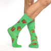 J.PRESS J. Press FUNNY Socks - férfi mintás pamut zokni - Green