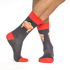 J.PRESS J. Press FUNNY Socks - férfi mintás pamut zokni - Grey férfi zokni