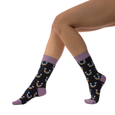 J.PRESS J. Press FUNNY Socks - női mintás pamut zokni - Navy/Purple női zokni