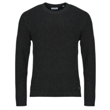 Jack &amp; Jones Pulóverek JJEDOVER KNIT CREW NECK Fekete EU S férfi pulóver, kardigán
