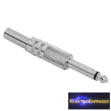 JACK dugó Mono 6,3 mm Fém kivitel törésgátlóval audió/videó kellék, kábel és adapter