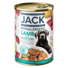 Jack hipoallergén pástétom konzerv 400g bárányhús burgonyával kutyaeledel