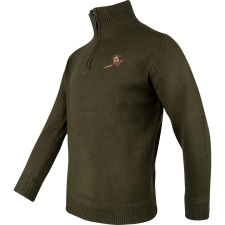 Jack Pyke Kötött pulóver fácán mintával sötét olívazöld XL férfi pulóver, kardigán