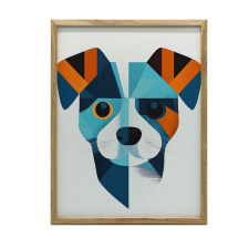 JACK RUSSELL FALI PLAKÁT GEOMETRIÁBAN KERET NÉLKÜL 30x40 CM grafika, keretezett kép