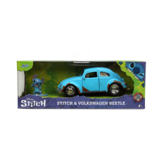 Jada - Disney - Lilo and Stitch 1959 VW Beetle fém autómodell figurával - 1:32 (253073001) autópálya és játékautó