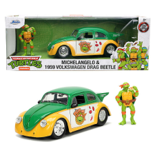 JADA TOYS Tini Nindzsa Teknőcök fém autó Michelangelo figurával - JADA autópálya és játékautó