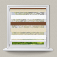 Jago 55x150 Sávos roló függöny fehér-bézs-barna fúrás nélküli ablak árnyékoló lakástextília