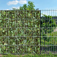 Jago Táblás kerítésbe fűzhető babér mintás szalag 26 m hosszú 19 cm magas műanyag belátásgátló szélfogó építőanyag