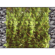 Jago Táblás kerítésbe fűzhető Bambusz kövek között kép 250x180 cm 19 cm-es szalagból műanyag belátásgátló szélfogó építőanyag
