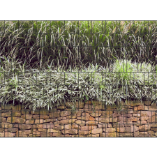 Jago Táblás kerítésbe fűzhető kőfal kép 250x180 cm 19 cm-es szalagból műanyag belátásgátló szélfogó építőanyag