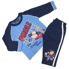 JAM Jam Hosszú Ujjú Pamut Pizsama 12-18 hónapos korig - Kék Goal - Kiárusítás