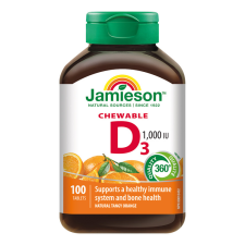 Jamieson D3-vitamin 1000 IU szopogató tabletta narancs 100 db vitamin és táplálékkiegészítő