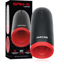 JAMYJOB Spin-X vibrációs maszturbátor, belül forgó gyöngysorral, melegítő hatással egyéb erotikus kiegészítők férfiaknak