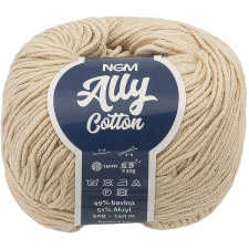 Jan Rejda Ally cotton 50g - 029 világosbézs fonal, cérna