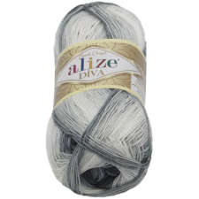 Jan Rejda DIVA batik 100 g - 1900 szürke, fekete (6850) rövidáru