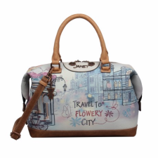  Janet Denese Kézi- és Válltáska- J-099A-FLOWERY CITY- kézitáska és bőrönd