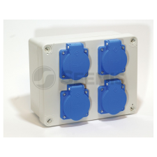 Jangar SZERELT IPARI DOBOZ (JG+TP) 180X145X85MM - 4X(2P+F) villanyszerelés