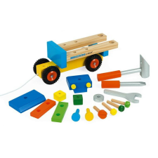 JANOD Brico Kids teherautó szerszámokkal - Színes autópálya és játékautó