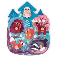 Janod fa puzzle erdei állatok puzzle, kirakós