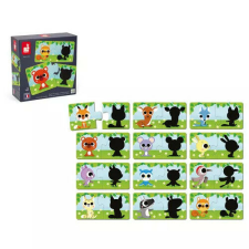 Janod J02701 Állatok és árnyékaik páros puzzle +2 éves kortól puzzle, kirakós