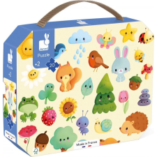 Janod természet puzzle bőröndben 20 darabos puzzle, kirakós