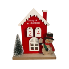JanZashop Adventi Naptár Fa Házikó Hóemberrel adventi kalendárium