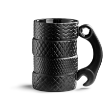JanZashop Autó Bögre Csavarkulcs Nyéllel, Fekete bögrék, csészék