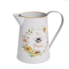JanZashop Bádog Kiöntő "Bee Happy" kerti dekoráció