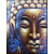JanZashop Buddha festmény - Arany Arc Lótusz Virággal