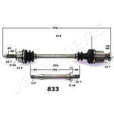 JAPANPARTS Csuklókészlet, hajtótengely JAPANPARTS GI-W14 futómű