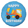 Jármű Happy Birthday Concrete Mixer, Betonkeverő fólia lufi 36 cm