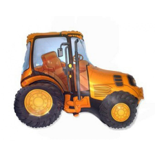 Jármű Tractor Orange, Traktor fólia lufi 36 cm (WP) party kellék