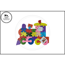  Járműves kirakó - Mozdony fajáték